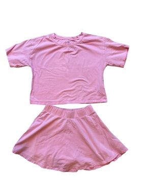 GAP Pink Girls Tee and Skirt Matching Set